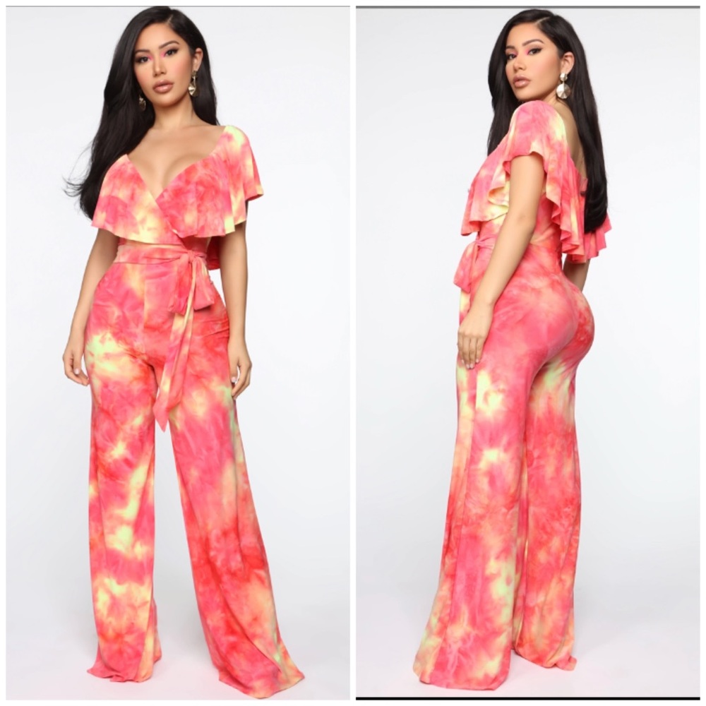 Wavy Tie Dye Jumpsuit